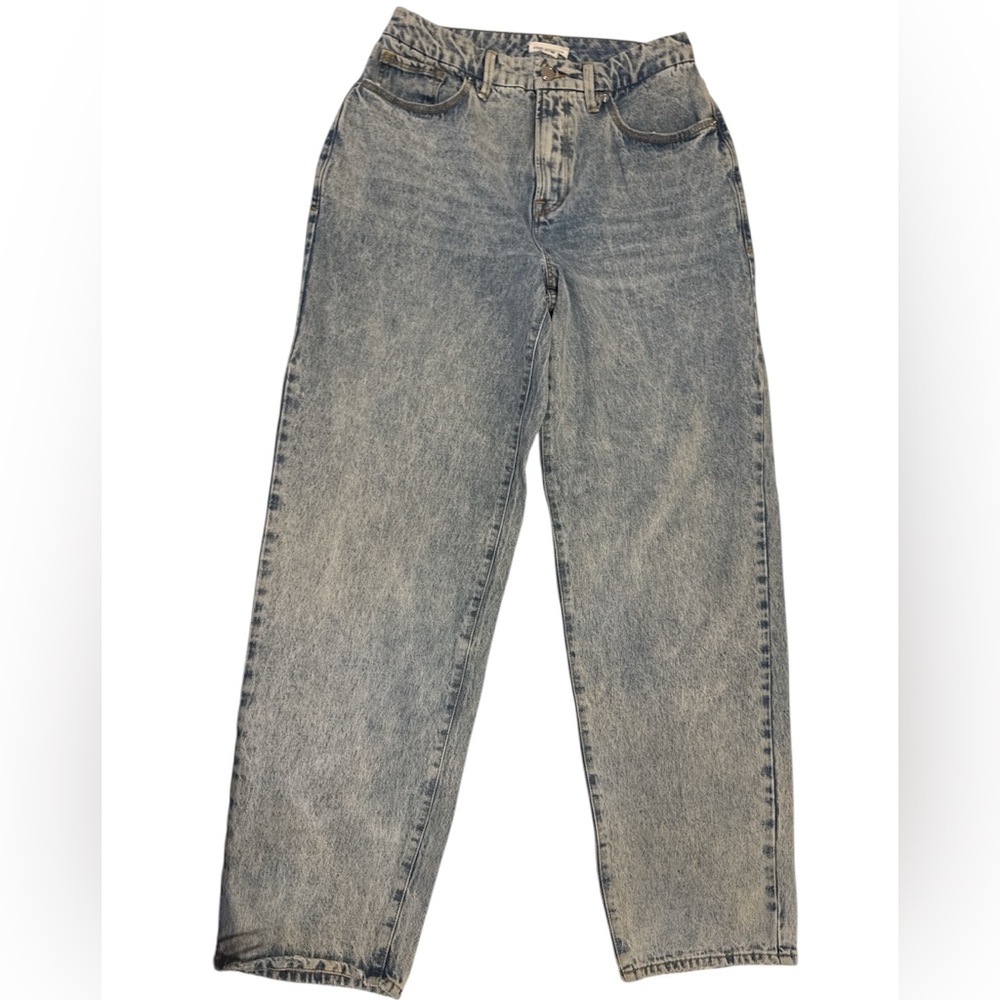 Good American Women’s Relaxed Light Blue Wash Jeans. Size O/25